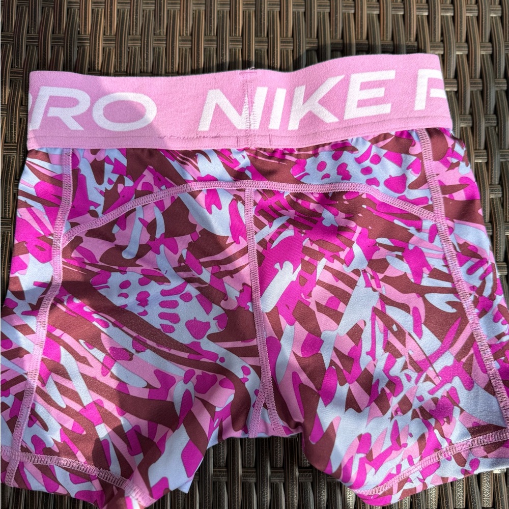 Nike kids Pink and Brown Patterned Shorts
